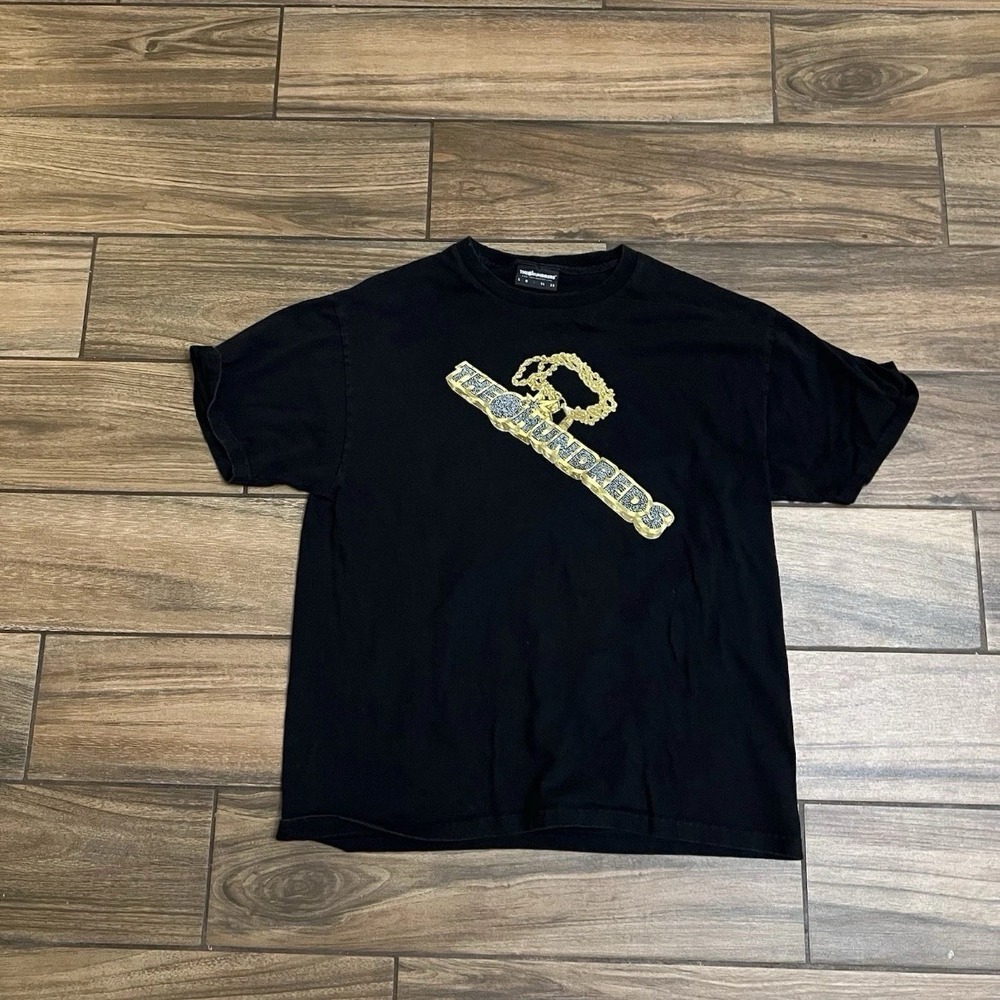 The Hundreds Chain Logo Graphic T Shirt Mens Large Black Streetwear Tee